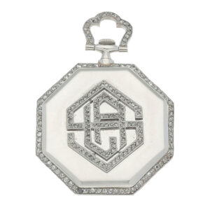 Fine French platinum and diamond set lever ladies' watch Circa 1920