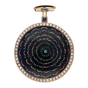 French gold, enamel and pearl set verge pocket watch Circa 1780