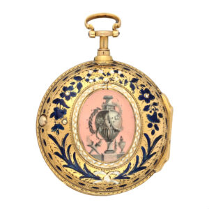 English gold and enamel pair cased verge watch Circa 1776