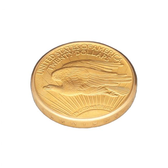 Swiss 18 carat gold U.S. twenty dollar coin watch Circa 1974 Swiss 18 carat gold U.S. twenty dollar coin watch Circa 1974
