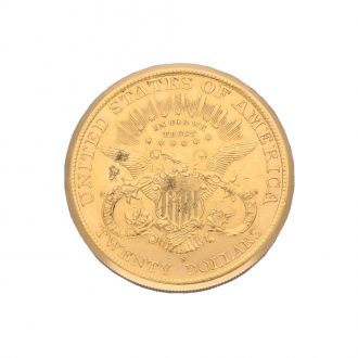 Swiss 18 carat gold U.S. twenty dollar coin watch Circa 1973
