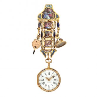 French gold and enamel repeating à toc verge watch Circa 1760