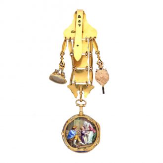 French gold and enamel repeating à toc verge watch Circa 1760