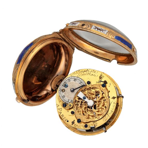 French gold and enamel repeating à toc verge watch Circa 1760 French gold and enamel repeating à toc verge watch Circa 1760