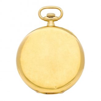Swiss 18K gold hunting cased keyless lever watch Circa 1910