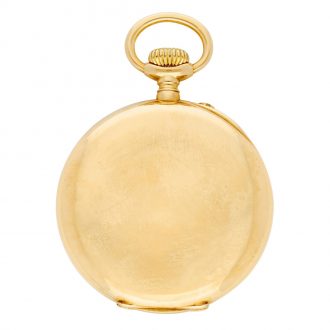Swiss 14 carat gold open faced keyless lever watch Circa 1900
