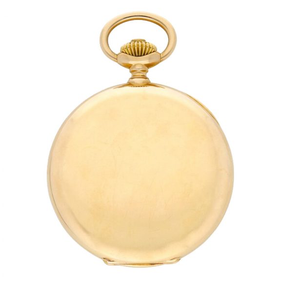 Swiss 14K gold hunting cased keyless pocket watch Circa 1900 Swiss 14K gold hunting cased keyless pocket watch Circa 1900
