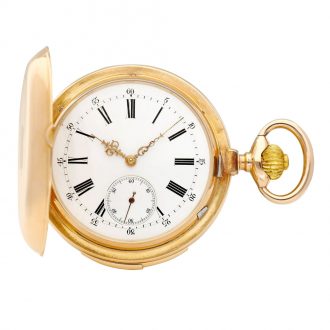 Swiss rose gold repeating keyless pocket watch Circa 1910 Swiss rose gold repeating keyless pocket watch Circa 1910