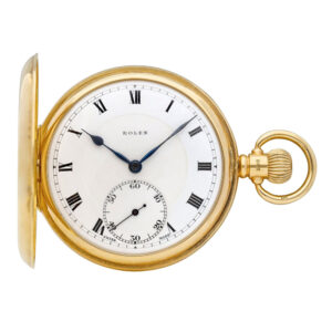 Swiss rose gold hunting cased keyless lever watch Circa 1920