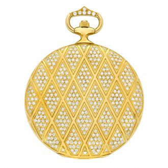 Swiss 18 carat gold and diamond set keyless watch Circa 1993
