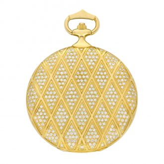Swiss 18 carat gold and diamond set keyless watch Circa 1993