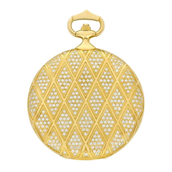 Swiss 18 carat gold and diamond set keyless watch Circa 1993 Swiss 18 carat gold and diamond set keyless watch Circa 1993