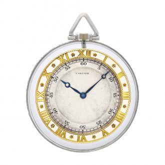 French/Swiss rock crystal open faced keyless watch Circa 1916