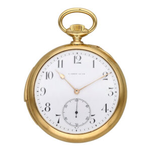 French 18 carat gold five minute repeating lever watch Circa 1900