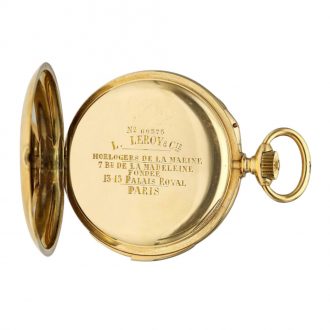 French 18 carat gold five minute repeating lever watch Circa 1900