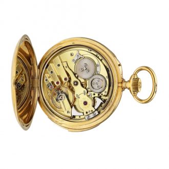 French 18 carat gold five minute repeating lever watch Circa 1900