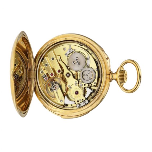 French 18 carat gold five minute repeating lever watch Circa 1900 French 18 carat gold five minute repeating lever watch Circa 1900