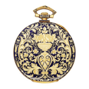 Very fine Swiss 18K gold and enamel keyless watch Circa 1920