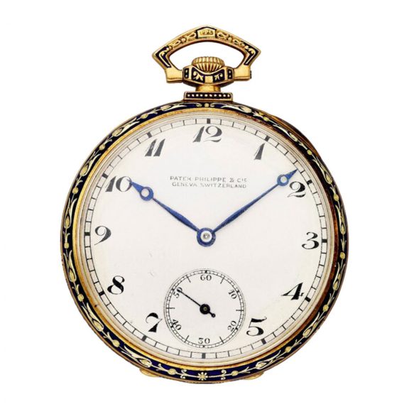 Very fine Swiss 18K gold and enamel keyless watch Circa 1920 Very fine Swiss 18K gold and enamel keyless watch Circa 1920