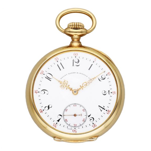 High quality Swiss 18K gold open faced lever watch Circa 1929