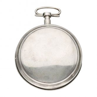French silver verge with date and moon phases Circa 1810