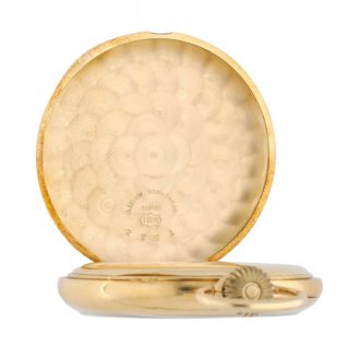Swiss 18 carat gold open faced keyless lever watch Circa 1930
