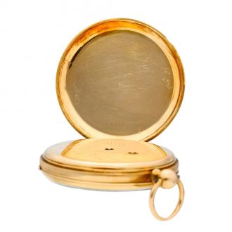 Swiss gold chronometer watch with day and date Circa 1860