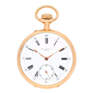 Swiss 18K rose gold open faced keyless lever watch Circa 1900