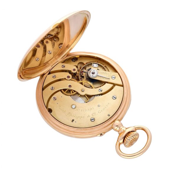 Swiss 18K rose gold open faced keyless lever watch Circa 1900 Swiss 18K rose gold open faced keyless lever watch Circa 1900