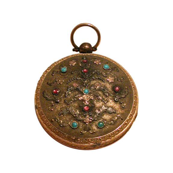 Exquisite Swiss gold open faced verge pocket watch Circa 1800