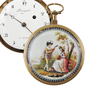 Fine French gold and enamel verge pocket watch Circa 1800