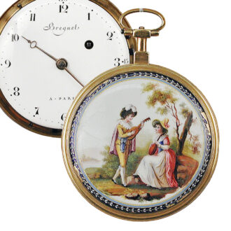Fine French gold and enamel verge pocket watch Circa 1800