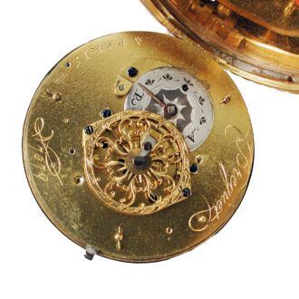 Fine French gold and enamel verge pocket watch Circa 1800