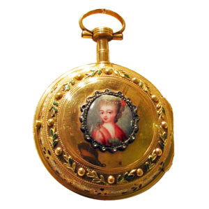French gold, enamel and diamond verge pocket watch Circa 1766