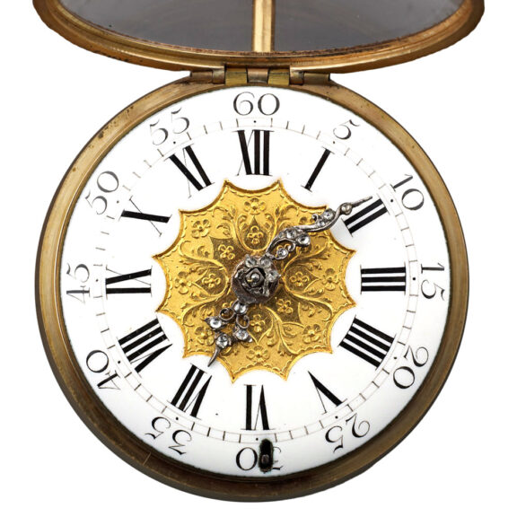 Gold French/Swiss verge watch with pastoral scene Circa 1758-65 Gold French/Swiss verge watch with pastoral scene Circa 1758-65