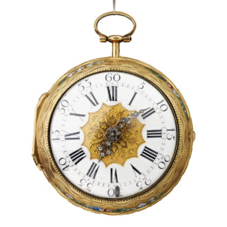 Gold French/Swiss verge watch with pastoral scene Circa 1758-65 Gold French/Swiss verge watch with pastoral scene Circa 1758-65