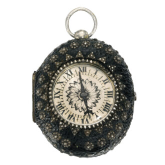 An Englisch silver pair cased oval verge pocket watch Circa 1645 An Englisch silver pair cased oval verge pocket watch Circa 1645