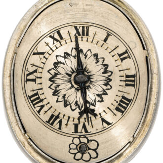 An Englisch silver pair cased oval verge pocket watch Circa 1645 An Englisch silver pair cased oval verge pocket watch Circa 1645