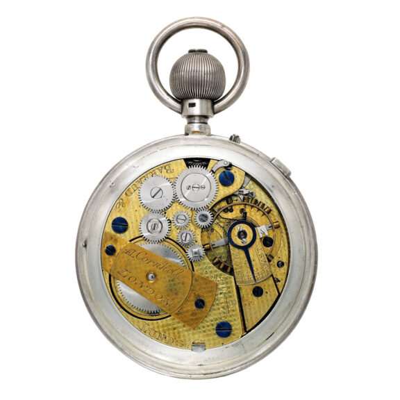 An English very rare silver inking chronograph watch Circa 1872 An English very rare silver inking chronograph watch Circa 1872