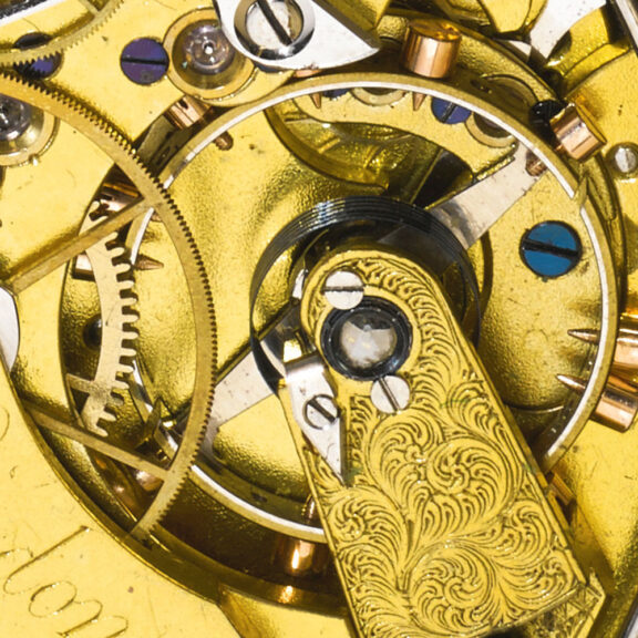 A gold English minute repeating chronograph watch Circa 1877 A gold English minute repeating chronograph watch Circa 1877