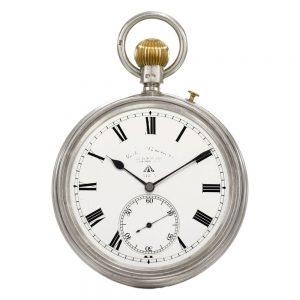 Rare English silver watch with annular tourbillon Circa 1903