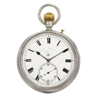 Rare English silver watch with annular tourbillon Circa 1903