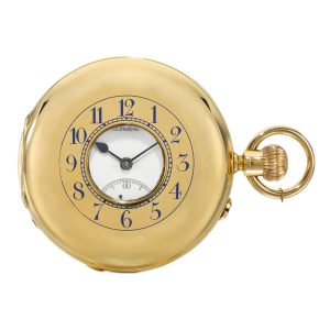 An English gold half-hunting cased lever watch Circa 1904