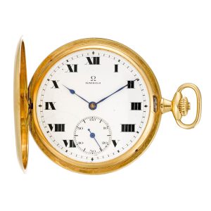 Swiss 18 Carat gold hunter cased lever watch Circa 1918