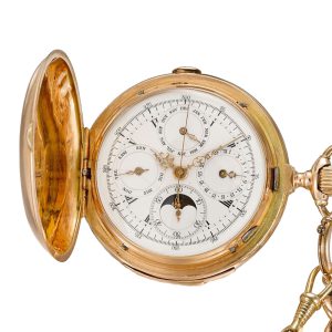 German gold quarter repeater with complications Circa 1850