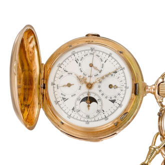 German gold quarter repeater with complications Circa 1850