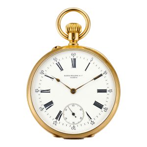 Swiss yellow gold keyless lever pocket watch Circa 1886