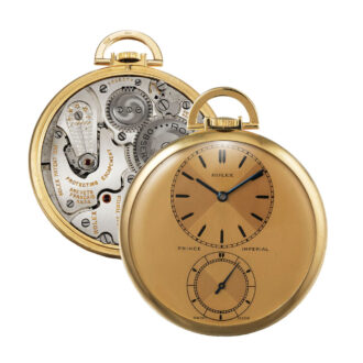 Swiss yellow gold two-tone dial chronometer watch Circa 1930