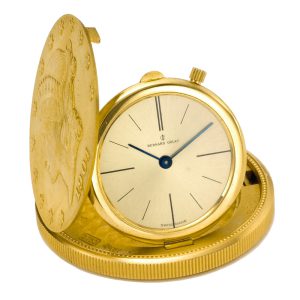 Swiss 18 carat gold US twenty dollar coin watch Circa 1970