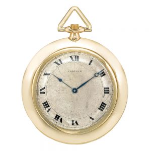Ultra thin French 18k gold lever watch by Cartier Circa 1910